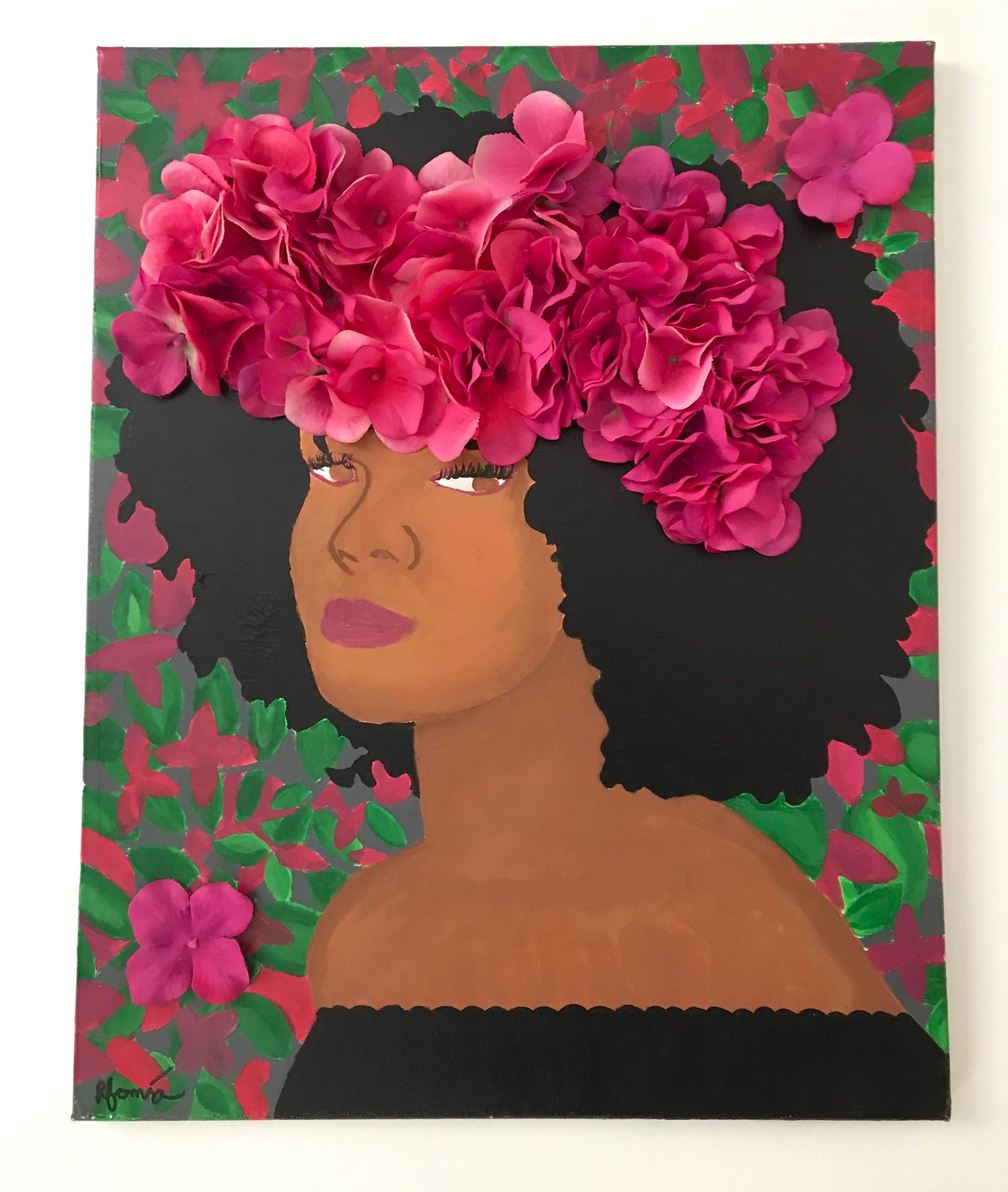 Crowned with flowers